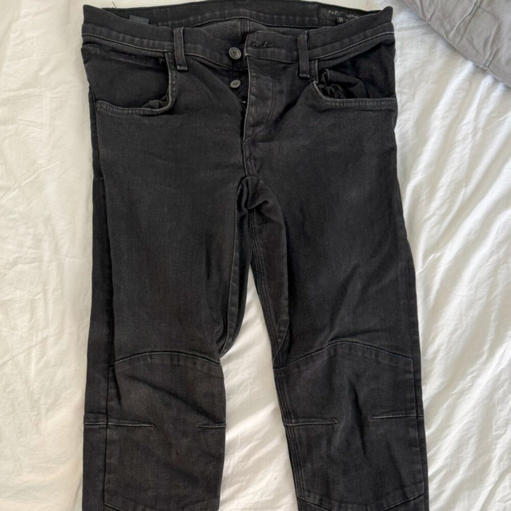 Rag & Bone Men's Modern Skinny Jeans in Black - 32x32 - 87% OFF (MSRP $285)